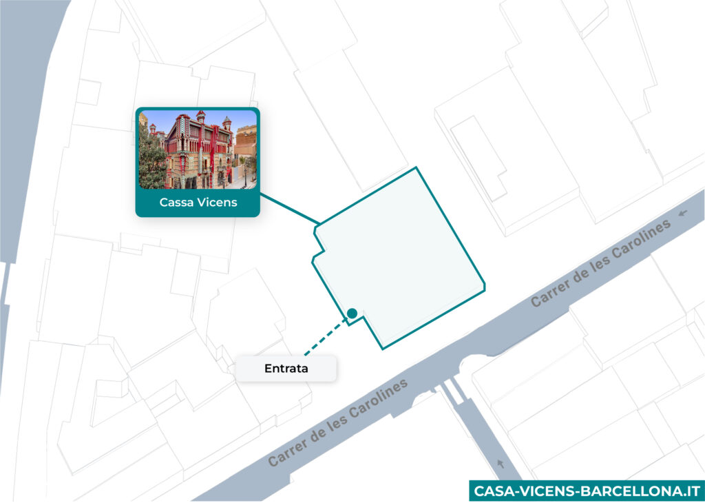 Mappa di Casa Vicens Barcellona